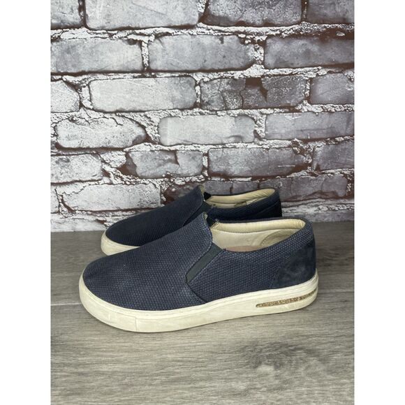 Birkenstock Oswego Midnight Blue Canvas Suede Slip On Shoes Women Sz 38EU/7.5M - Picture 1 of 16